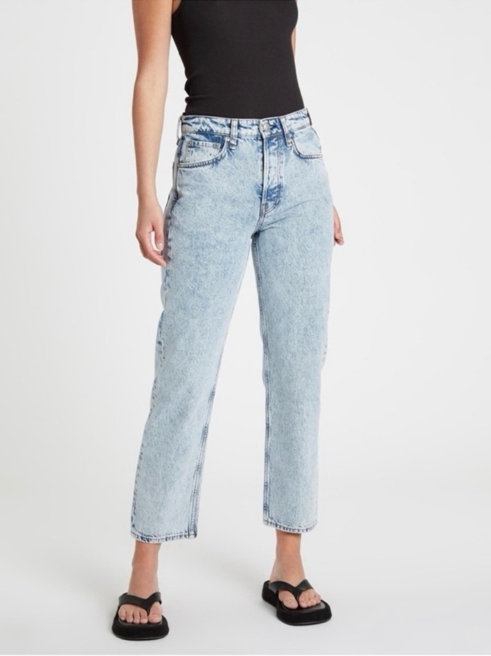 rag & bone acid wash crop jeans